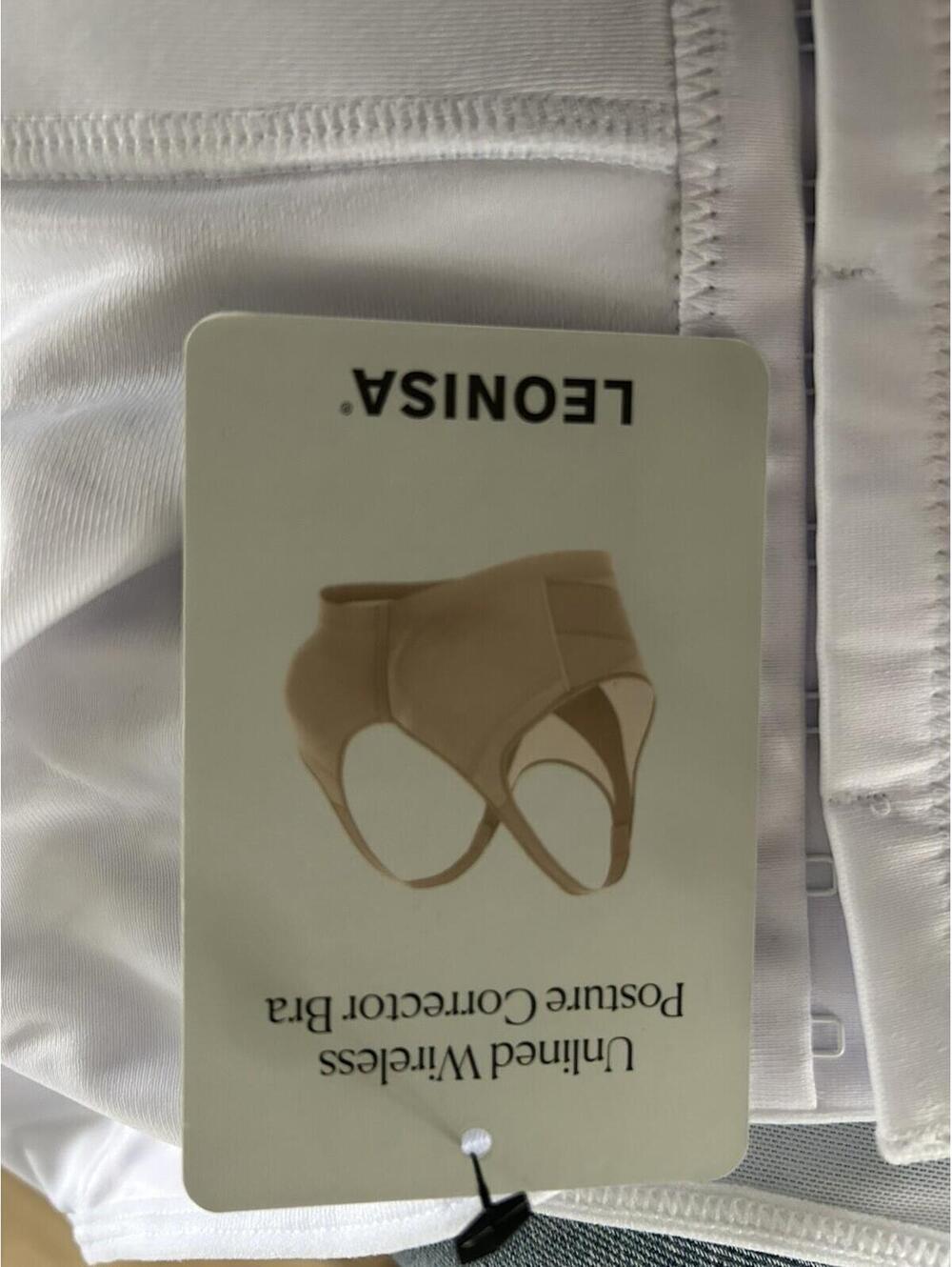 Leonisa Women's Multi Functional Support Posture Corrector Wireless Bra White 36 - Picture 4 of 6